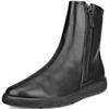 ECCO WOMENS LEATHER ZIP ANKLE BOOT - BLACK