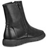 ECCO WOMENS LEATHER ZIP ANKLE BOOT - BLACK