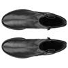 ECCO WOMENS LEATHER ZIP ANKLE BOOT - BLACK