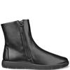 ECCO WOMENS LEATHER ZIP ANKLE BOOT - BLACK