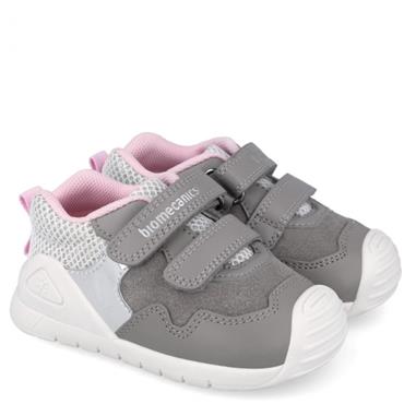 BIOMECANICS GIRLS STRAP TRAINER - GREY