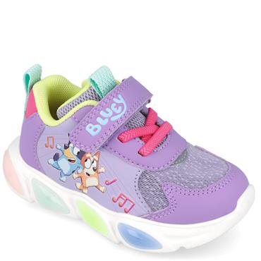 Scarpe Ginnastica Bambina Bluey - Bianche Con Dettagli Viola E Rosa - Taglie UK 6-12
