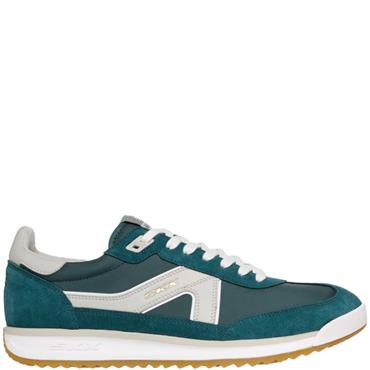 SKECHERS MENS TRAINER - GREEN WHITE