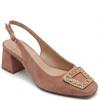 VALENTINO CONTE WOMENS MIDHEEL SLINGBACK - BLUSH SUEDE