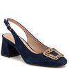 VALENTINO CONTE WOMENS MIDHEEL SLINGBACK - NAVY SUEDE