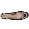 VALENTINO CONTE WOMENS MIDHEEL SLINGBACK - NAVY SUEDE