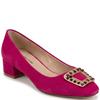 VALENTINO CONTE WOMENS LOW HEEL COURT SH - FUCHSIA SUEDE