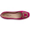 VALENTINO CONTE WOMENS LOW HEEL COURT SH - FUCHSIA SUEDE