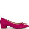 VALENTINO CONTE WOMENS LOW HEEL COURT SH - FUCHSIA SUEDE
