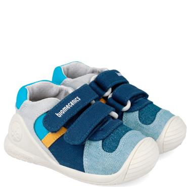 BIOMECANICS BOYS CANVAS STRAP TRAINER - AZUL