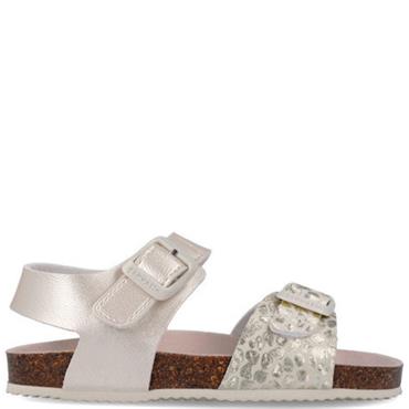 GARVALIN KIDS FLAT STRAP SANDAL - WHITE