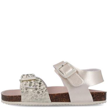 GARVALIN KIDS FLAT STRAP SANDAL - WHITE
