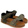 GARVALIN KIDS FLAT STRAP SANDAL - KHAKI