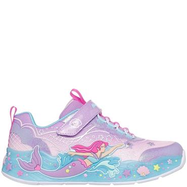SKECHERS GIRLS TRAINERS - LAVENDER MULTI