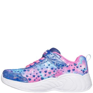 SKECHERS GIRLS UNICORN LIGHTS TRAINER - NAVY MULTI