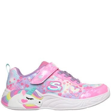 SKECHERS GIRLS TRAINERS - PINK MULTI