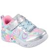 SKECHERS GIRLS UNICORN LIGHTS TRAINER - SILVER MULTI