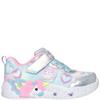 SKECHERS GIRLS UNICORN LIGHTS TRAINER - SILVER MULTI