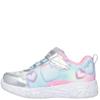 SKECHERS GIRLS UNICORN LIGHTS TRAINER - SILVER MULTI
