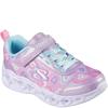 SKECHERS GIRLS HEART LIGHTS TRAINER - LAVENDER MULTI