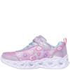 SKECHERS GIRLS HEART LIGHTS TRAINER - LAVENDER MULTI