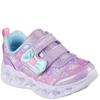 SKECHERS GIRLS HEART LIGHTS TRAINER - LAVENDER MULTI