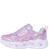 SKECHERS GIRLS HEART LIGHTS TRAINER - LAVENDER MULTI