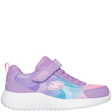 SKECHERS GIRLS WATERPROOF STRAP TRAINER - LAVENDER MULTI