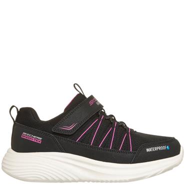 SKECHERS GIRLS WATERPROOF BOUNDER PRO AQUA - BLACK HOT PINK