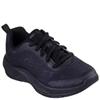 SKECHERS KIDS WASHABLE LACE TRAINER - BLACK
