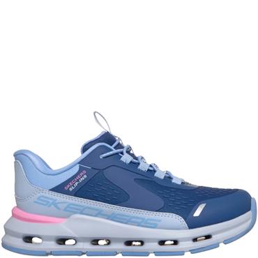 SKECHERS GIRLS TRAINERS - NAVY PINK