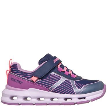 SKECHERS GIRLS GLIDE STEP SPRINT TRAINER - NAVY