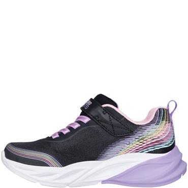 SKECHERS GIRLS TRAINERS - BLACK MULTI