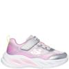 SKECHERS GIRLS LIGHTS STRAP TRAINER - SILVER MULTI