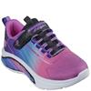 SKECHERS GIRLS RAINBOW LIGHTS TRAINER - BLACK MULTI