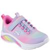 SKECHERS GIRLS LIGHTS STRAP TRAINER - LAVENDER MULTI