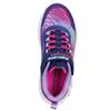 SKECHERS GIRLS LIGHTS STRAP TRAINER - NAVY MULTI