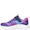 SKECHERS GIRLS LIGHTS STRAP TRAINER - NAVY MULTI
