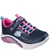 SKECHERS GIRLS LIGHT UP VELCRO TRAINER - NAVY
