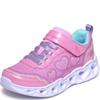SKECHERS GIRLS HEART LIGHTS TRAINERS - PINK