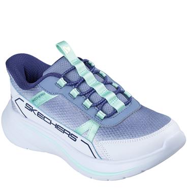 SKECHERS GIRLS WAVE SPARKLE TRAINER - LIGHT BLUE