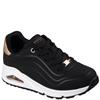 SKECHERS GIRLS UNO SHIMMER TRAINER - BLACK