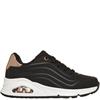 SKECHERS GIRLS UNO SHIMMER TRAINER - BLACK