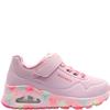 SKECHERS GIRLS UNO GEN1 STRAP TRAINER - PINK MULTI