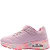 SKECHERS GIRLS UNO GEN1 STRAP TRAINER - PINK MULTI