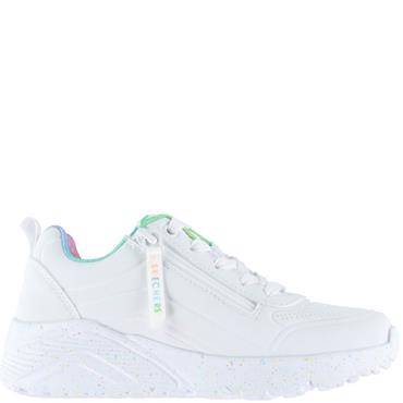 SKECHERS GIRLS TRAINERS - WHITE MULTI