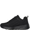 SKECHERS GIRLS UNO LITE ZIP LACE TRAINER - BLACK
