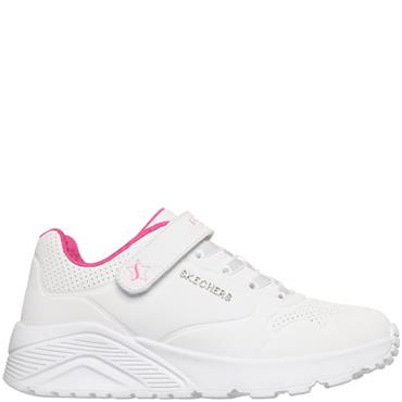 SKECHERS GIRLS TRAINERS - WHITE HOT PINK
