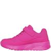 SKECHERS GIRLS UNO LITE STRAP TRAINER - HOT PINK