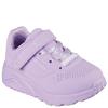 SKECHERS GIRLS UNO LITE STRAP TRAINER - LAVENDER